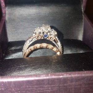 Vera Wang Love collection engagement ring and wedd